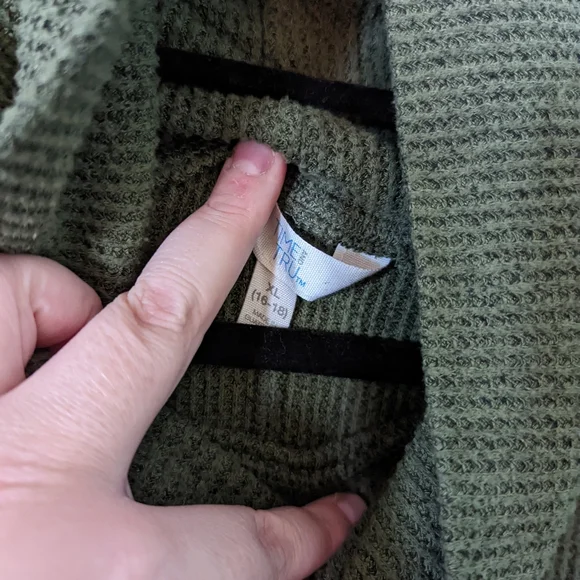 Great Basic Sweater XL Olive Green - Picture 6 of 9